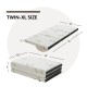 Portable tri-fold memory foam mattress topper in Twin-XL size, featuring a bamboo cover for cooling comfort and easy.