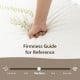 Medium firm tri-fold memory foam mattress topper with breathable bamboo cover, ideal for portable sleeping and lounging.