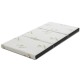 Tri-fold memory foam mattress topper with bamboo cover, ideal for portable sleeping, lounging, and camping.