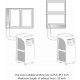 Portable air conditioner with exhaust hose, suitable for windows 26.5-49.5 inches, ideal for cooling rooms up to 250.