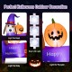 5-foot inflatable dachshund dog with pumpkin, featuring bright LED lights, perfect for Halloween outdoor decoration.