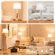 Modern 3-piece lamp set featuring a silver floor lamp and two table lamps, ideal for E26 bulbs, enhancing any living.