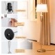 Modern silver floor lamp with premium linen lampshade and weighted base, perfect for living room or study.