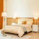 Modern 3-piece lamp set featuring a silver floor lamp and two table lamps, perfect for bedroom or living room decor.