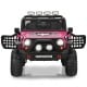 Front view of the pink 12V kids electric ride-on truck featuring lights, sounds, and parental control for safe fun.