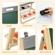 Close-up of the Kids Art Easel's storage desk and adjustable knob, featuring a sturdy design for creative activities.