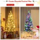 5 feet pre-lit Christmas tree with snow flocked branches and 140 LED lights, showcasing warm and colorful lighting.