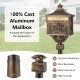 Retro cast aluminum mailbox in bronze with a lockable door, designed for secure letter delivery and elegant outdoor.