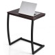 C-shaped steel frame side table with waterproof MDF top, ideal for use as a laptop or end table beside a sofa.