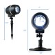 Outdoor waterproof Christmas snowflake LED projector light with remote control, 180° adjustable head for versatile.