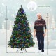 7.5ft pre-lit artificial spruce Christmas tree with 550 multicolor lights, perfect for festive indoor decoration.