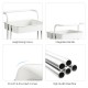3-tier white utility cart with integrated handle, high basket fence, and smooth rounded corners for versatile storage.