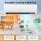 Mini split air conditioner and heater with 11500 BTU capacity, WiFi enabled, for efficient cooling and heating in 750.