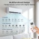 Mini split air conditioner with remote control, 11500 BTU, 7 fan speeds, and multifunctional design for efficient.