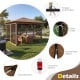 Pop-up canopy with mesh screen netting, brown 11.5 x 11.5 ft, includes carrying bag and zippered sidewalls for airflow.