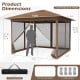 Pop-up canopy with mesh screen netting, 11.5 x 11.5 ft, featuring 3 adjustable heights for versatile outdoor use.