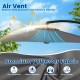 Top view of the 11 FT cantilever patio umbrella showcasing the air vent and premium polyester fabric for sun protection.