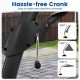 Hassle-free crank mechanism for the 11 FT cantilever patio umbrella with 360° rotation and tilt adjustment.