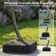 11 FT cantilever patio umbrella base with 4 fillable sandbags for stability, designed for outdoor use and easy setup.
