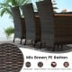 Close-up of the hand-woven mix brown PE rattan chairs from the 11 pieces patio dining set, ideal for outdoor dining.