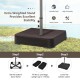 Weighted umbrella base for 15 ft double-sided patio umbrella, ensuring stability with a sturdy design for outdoor use.