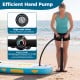 Close-up of the high-end valve and pressure gauge on the 11' inflatable stand-up paddle board for easy inflation.