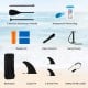 3-section aluminum paddle, waterproof phone bag, and repair kit for 11' inflatable stand-up paddle board adventures.