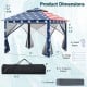 11x11 feet pop-up gazebo tent with blue mesh screens, double vented roof, and portable carry bag for outdoor events.