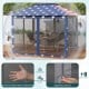 11x11 feet pop-up gazebo tent with blue mesh screens, zippered doors, and double vented roof for outdoor shade and.