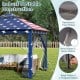 11x11 feet pop-up gazebo tent with double vented roof, mesh screens, and durable waterproof fabric for outdoor shade.