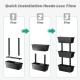 3-tier vertical plant stand with large pots, easy assembly, and durable PP material for indoor and outdoor gardening.