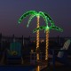 LED pre-lit palm tree decor with green leaves and warm lights, perfect for outdoor patio or festive celebrations.