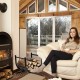 U-shaped 17-inch firewood rack made of heavy-duty metal, perfect for indoor and outdoor wood storage and display.