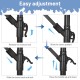 Close-up of the 10FT offset umbrella's adjustable crank and manual lock for easy tilt adjustment in blue.