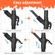 Close-up of the 10FT offset umbrella's tilt adjustment mechanism, featuring a manual lock and smooth surface for easy.