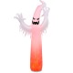 12-foot Halloween inflatable ghost decoration with built-in LED lights, featuring a realistic design and waterproof.