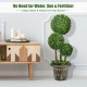 30-inch artificial topiary triple ball tree with UV protection, perfect for indoor and outdoor decoration.