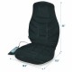 Vibrating seat cushion massager with memory foam, heating function, and dimensions of 23" x 18.5" x 17.5" for home use.