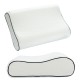 Orthopedic contour memory foam sleep pillow with ergonomic curves for neck support, suitable for all sleeping positions.