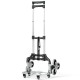 Portable folding stair climbing hand truck with three-wheel design, adjustable handle, and durable aluminum alloy for.