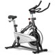 Adjustable 30 lbs fixed training bicycle with LCD monitor, designed for home and gym use, featuring aluminum alloy cage.