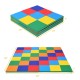 Colorful 58-inch baby folding activity floor mat with waterproof PU surface, ideal for toddler play and cognitive.