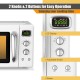 Retro countertop microwave oven with LED display, adjustable knobs, and easy operation for compact spaces.