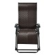 Zero gravity lounge chair with breathable rattan, adjustable backrest, and sturdy steel frame for outdoor relaxation.
