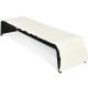 Adjustable patio rattan lounge chair with white cushion, sturdy steel frame, ideal for outdoor relaxation by the pool.