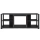 2-Tier TV storage cabinet console with adjustable shelves, featuring rich textured veneer, ideal for organizing media.