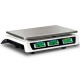 Top view of the 66 lbs electronic price computing scale with a waterproof steel top, ideal for easy cleaning in markets.