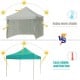 10 x 10 feet gray pop-up gazebo with adjustable height, durable fabric, ideal for outdoor events and gatherings.