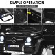Humanized handle and foot pedal of the 12V licensed Mercedes-Benz kids ride-on car for easy operation and fun driving.