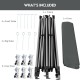Adjustable folding sun shelter frame with stakes and cover, made of durable 300D oxford cloth for outdoor events.